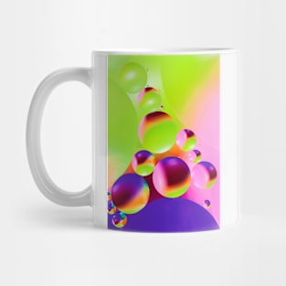 Colorful close up of oil drops in water Mug